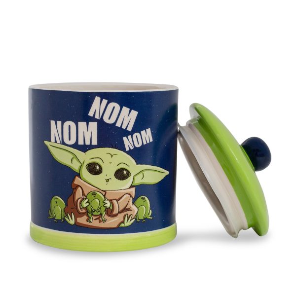 Star Wars: The Mandalorian Grogu  Nom Nom Nom  Frogs Ceramic Cookie Jar Cheap - Image 2