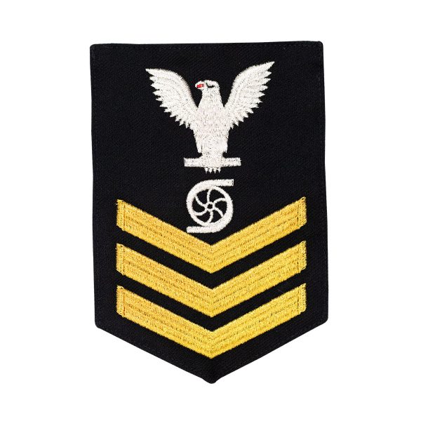 Navy E6 MALE Rating Badge: Gas Turbine System Technician - blue Supply - Image 2