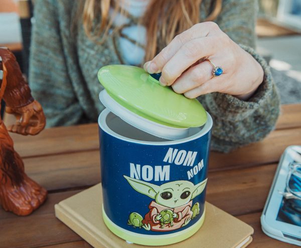 Star Wars: The Mandalorian Grogu  Nom Nom Nom  Frogs Ceramic Cookie Jar Cheap - Image 5