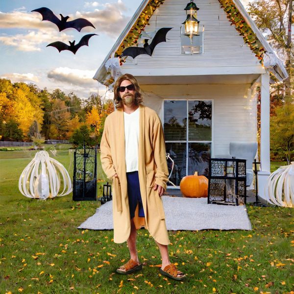 Lazy Guy Costume Robe With Wig | One Size Online Sale - Image 3
