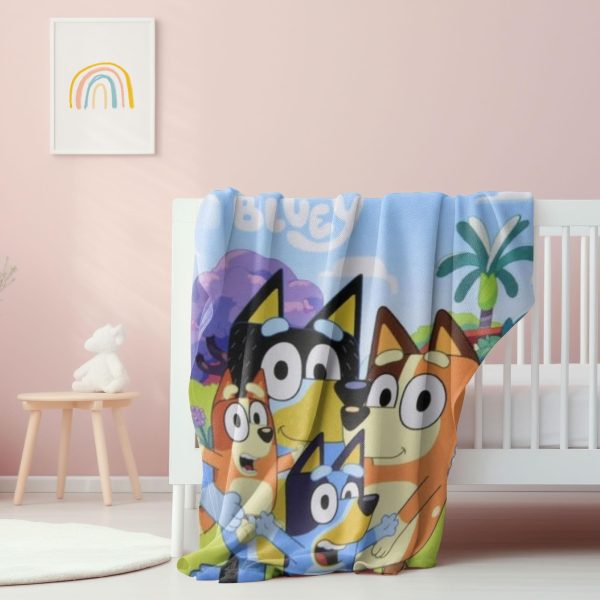 Bluey and Family 45 x 60 Inch Fleece Throw Blanket Hot on Sale - Image 3