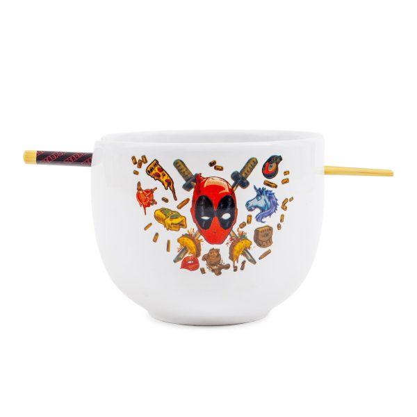 Marvel Deadpool Icons 20-Ounce Ramen Bowl and Chopstick Set Cheap