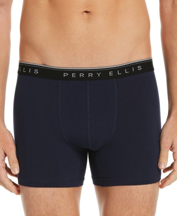 4 Pack Assorted Solid Stretch Boxer Brief Set For Sale - Image 2
