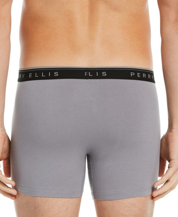 4 Pack Assorted Solid Stretch Boxer Brief Set For Sale - Image 5