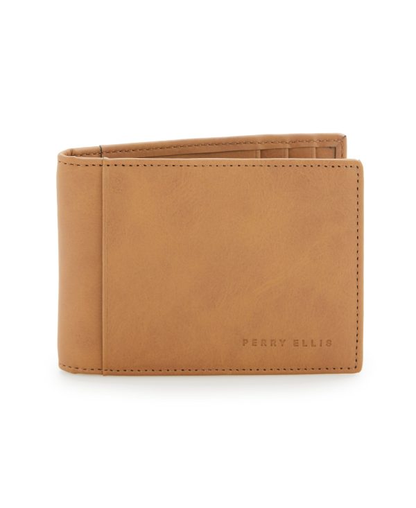 Tan Leather Money Clip Wallet Online