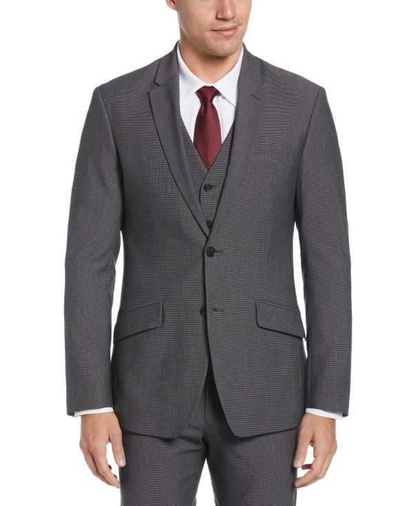 Very Slim Fit Stretch Micro Houndstooth Suit Jacket Online Sale